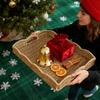 Woven Tray Imitation Rattan Sofa Decor Decorative Tray Basket For Remote Control Book Breakfast Living Room Bedroom Coffee Table
