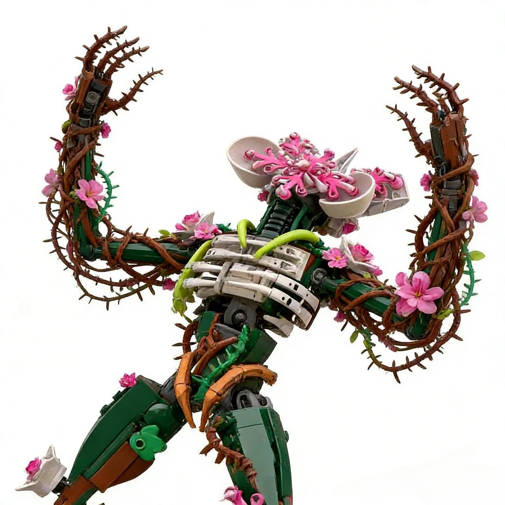 34CM GSBAN MOC Movie Strange Chomper Orchid Monster 419 Pieces of Building Blocks Children's Toys Educational Toys Holiday Gifts