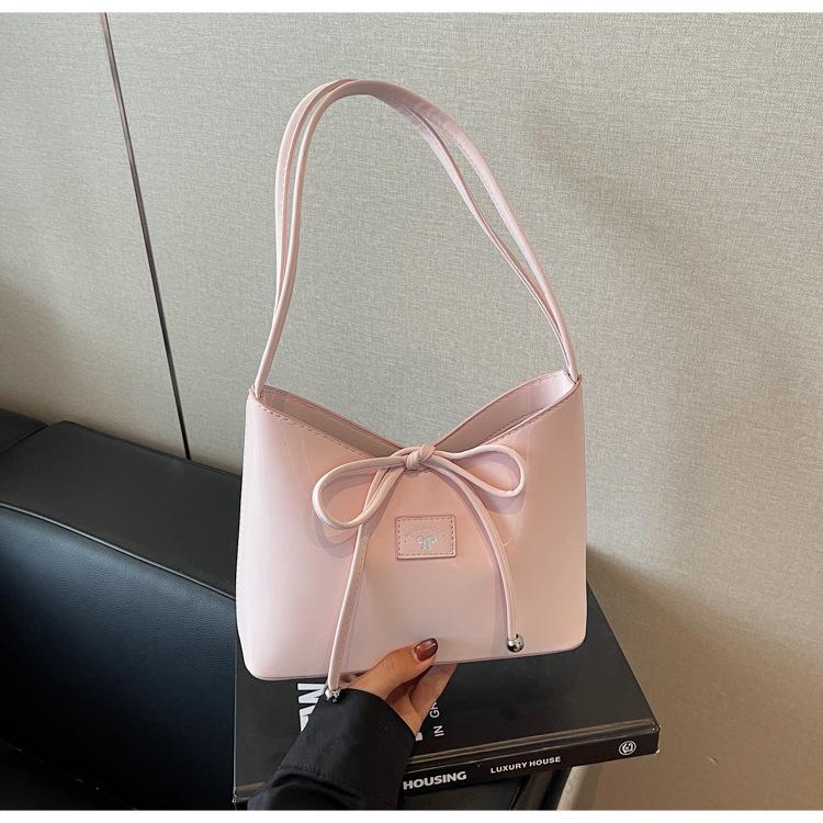 Premium Bag New Summer Versatile Shoulder Underarm Bag Bow Commuter Bucket Bag