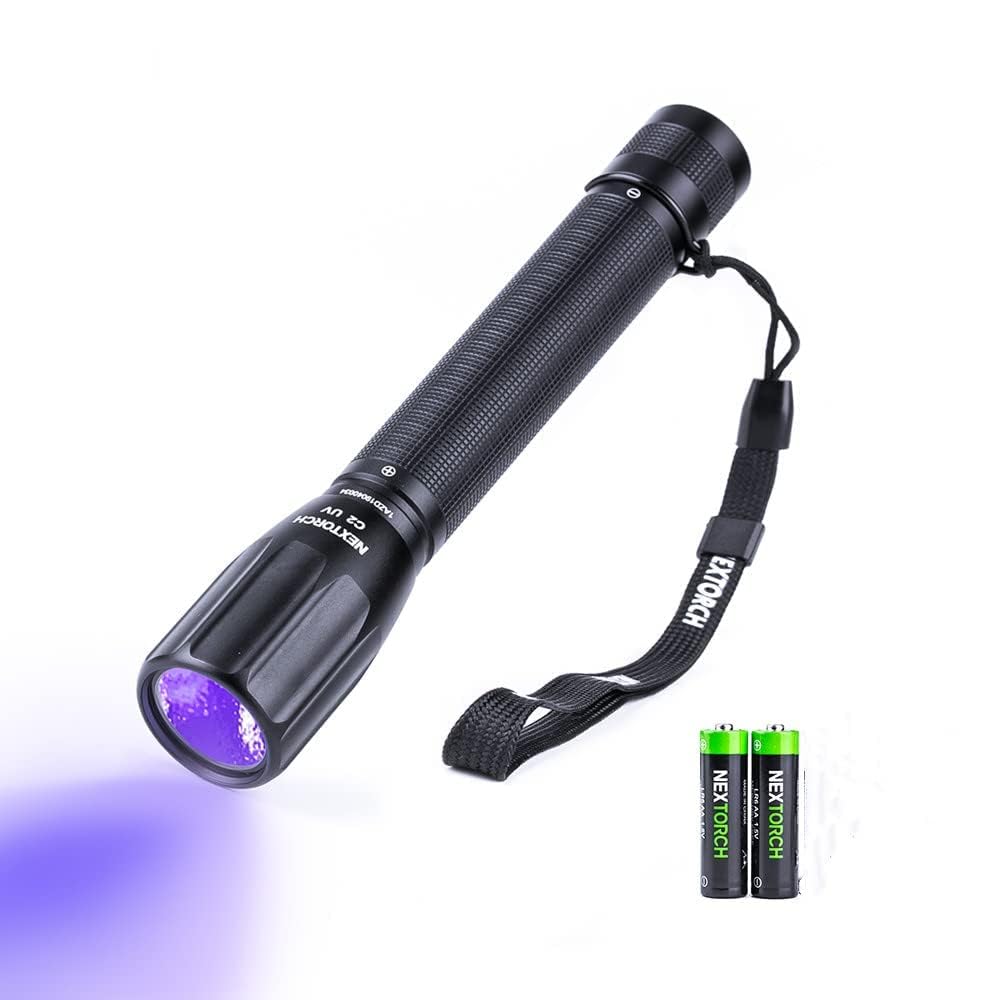 

NEXTORCH UV Black Light UV Light UV Resin IPX7 Waterproof AA Batteries Included Resin Curing Light Check Pet Urine Stains Resin Curing Fishing чорний