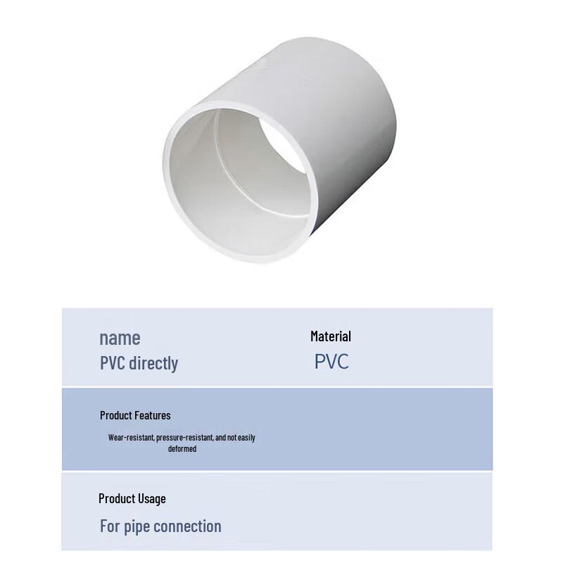 Feiluan PVC Straight Pipe Connector