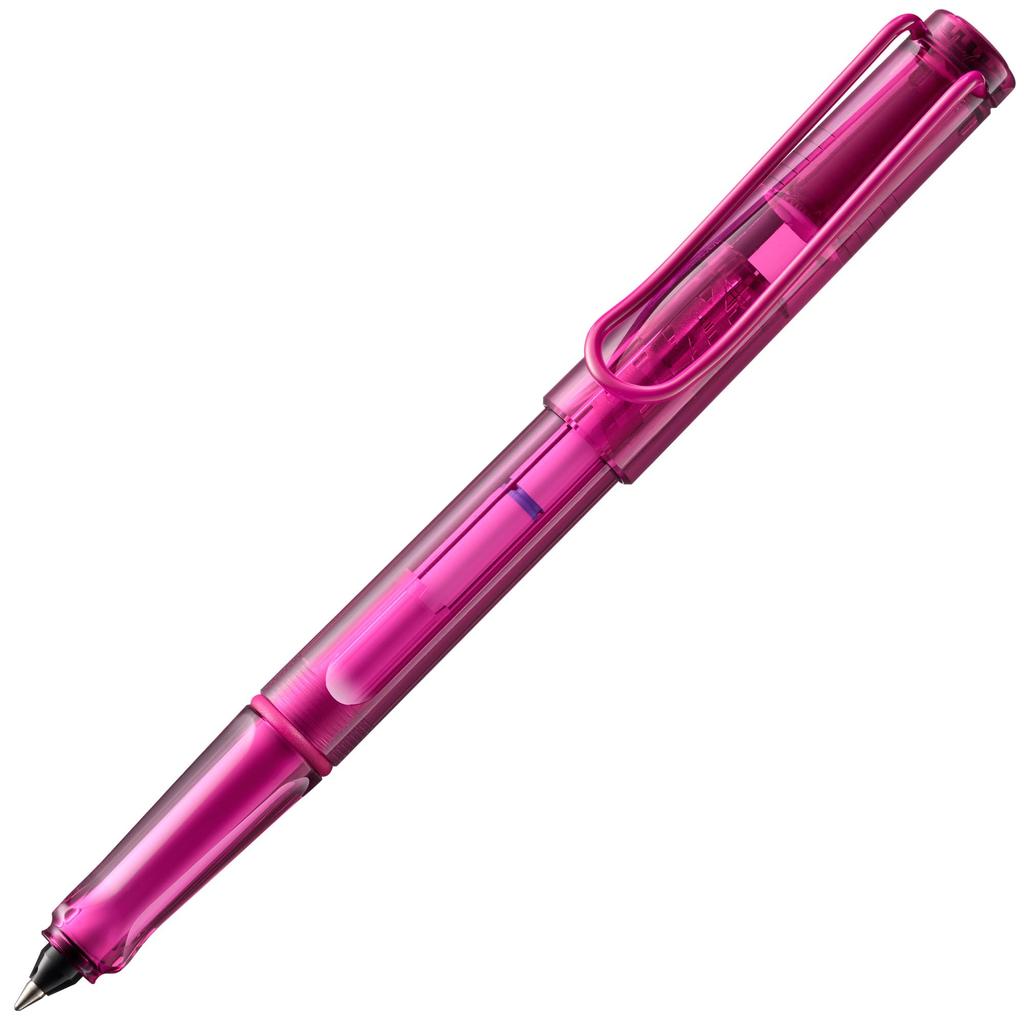 LAMY Balloon Pink Rollerball Pen Clear Plastic Case Line Width B Includes Erasable LAMY T 11 Rollerball Refill 2.0 - Smooth-writing - & - (blue)
