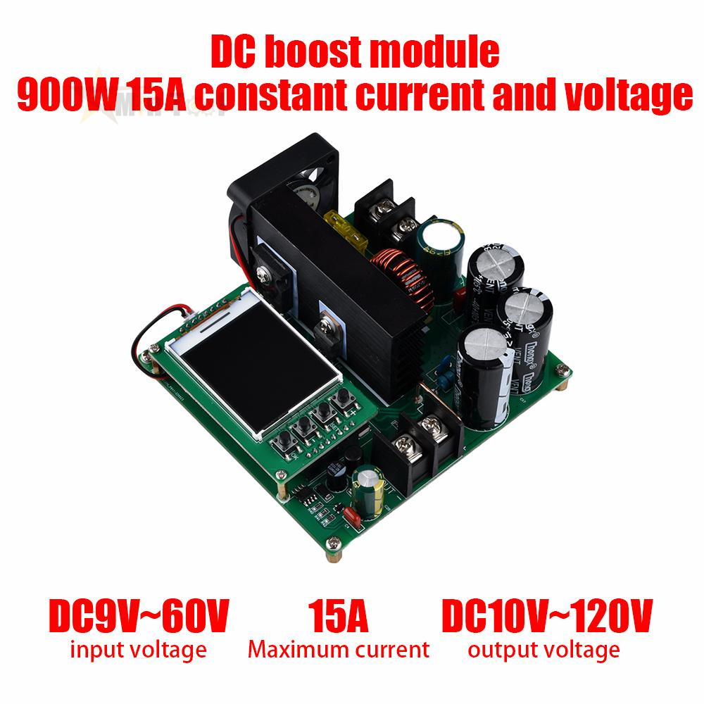 BST900W DC-DC Boost Converter 8-60V to 10-120V LCD Display Step Up Module 15A Voltage Transformer Module Regulator Power Supply