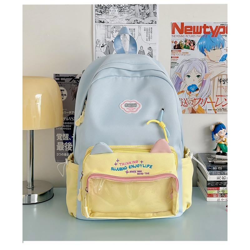 The New Schoolbag Is High-value, Fresh and Sweet, College-style Backpack, Light Travel and Large-capacity Backpack for Junior High School Students.