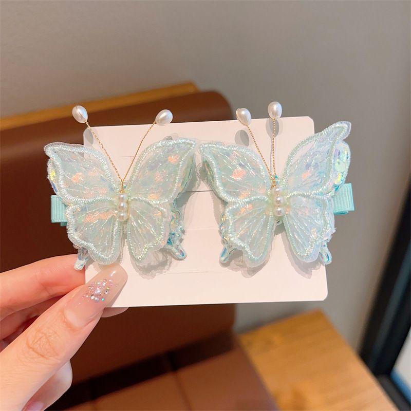 Children's butterfly hair clip for little girls, no harm to hair princess hair clip for girls, broken hair clip for baby hair accessories