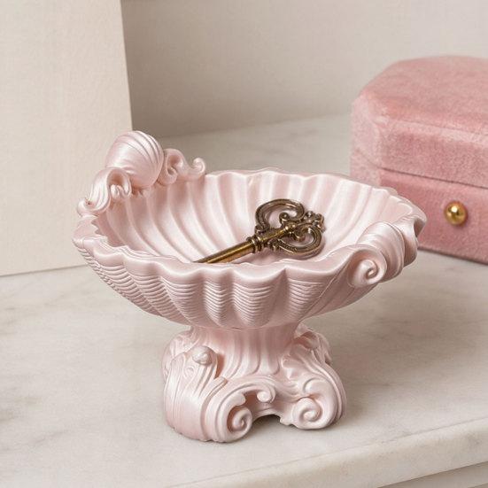 Jewelry Storage Tray Creative Seashell Shapes Plastic Trays Jewelry Earrings Ring Display Plates