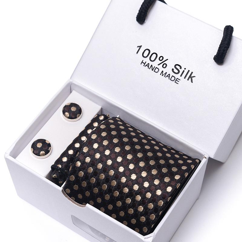 Krawattenset Geschenkbox Herren Business Gestreifte Krawatte Quelle Direktverkauf Jacquard Handkrawatte