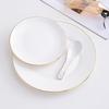 Luxury Gold Rim Ceramic Tabletop Decor Set