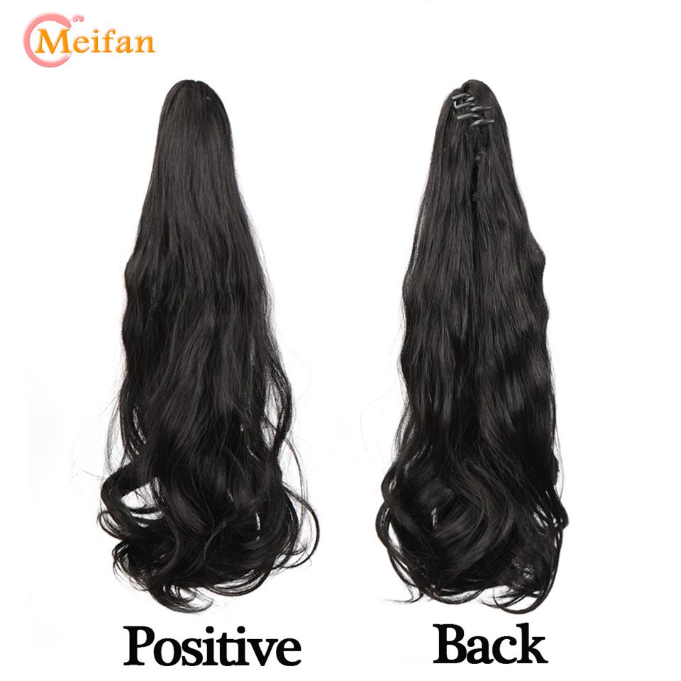Synthetic Big Wavy Claw Clip On Ponytail Hair Extension For Women Pony Tail Hair Hairpiece Heat Resistant