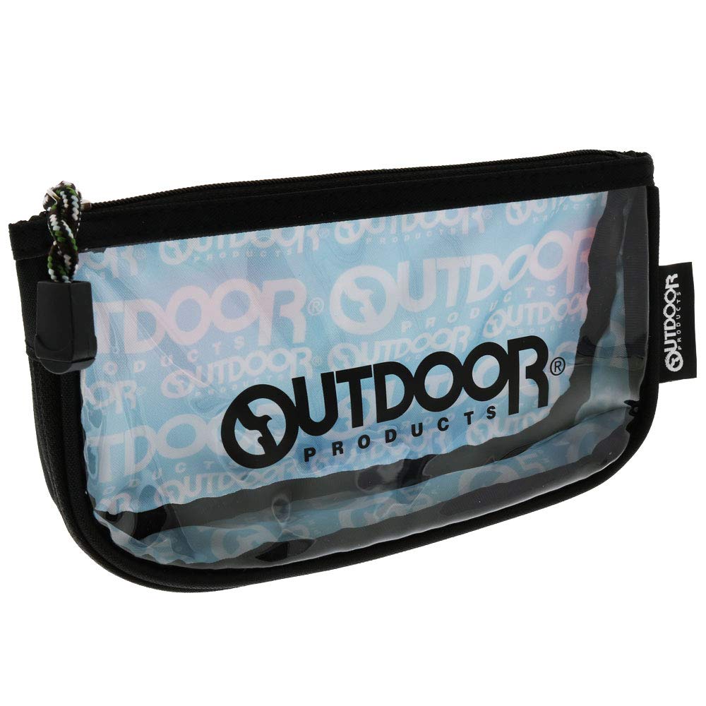 Sunstar Stationery Outdoor Clear Flat Pencil Case with Watercolor S1422308 Logo,