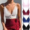 Women Plus Size Vest Crop Wireless Bra Spodní prádlo Sexy spodní prádlo s výstřihem do V