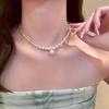 Light luxury elegant pearl water drop fringed rhinestone collarbone chain fashion temperament celebrity high sense necklace new trend