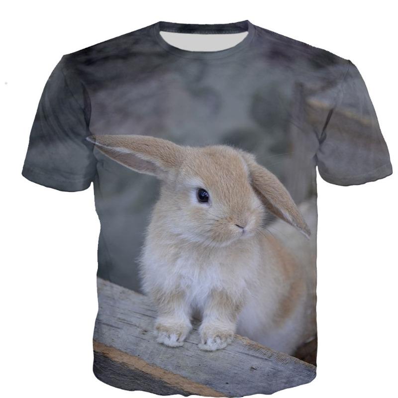 Funny Hamster Rabbit Animal 3D Print T-Shirts Summer Men Women Casual Oversized Short Sleeve T Shirt Male Tees Tops Man Clothing