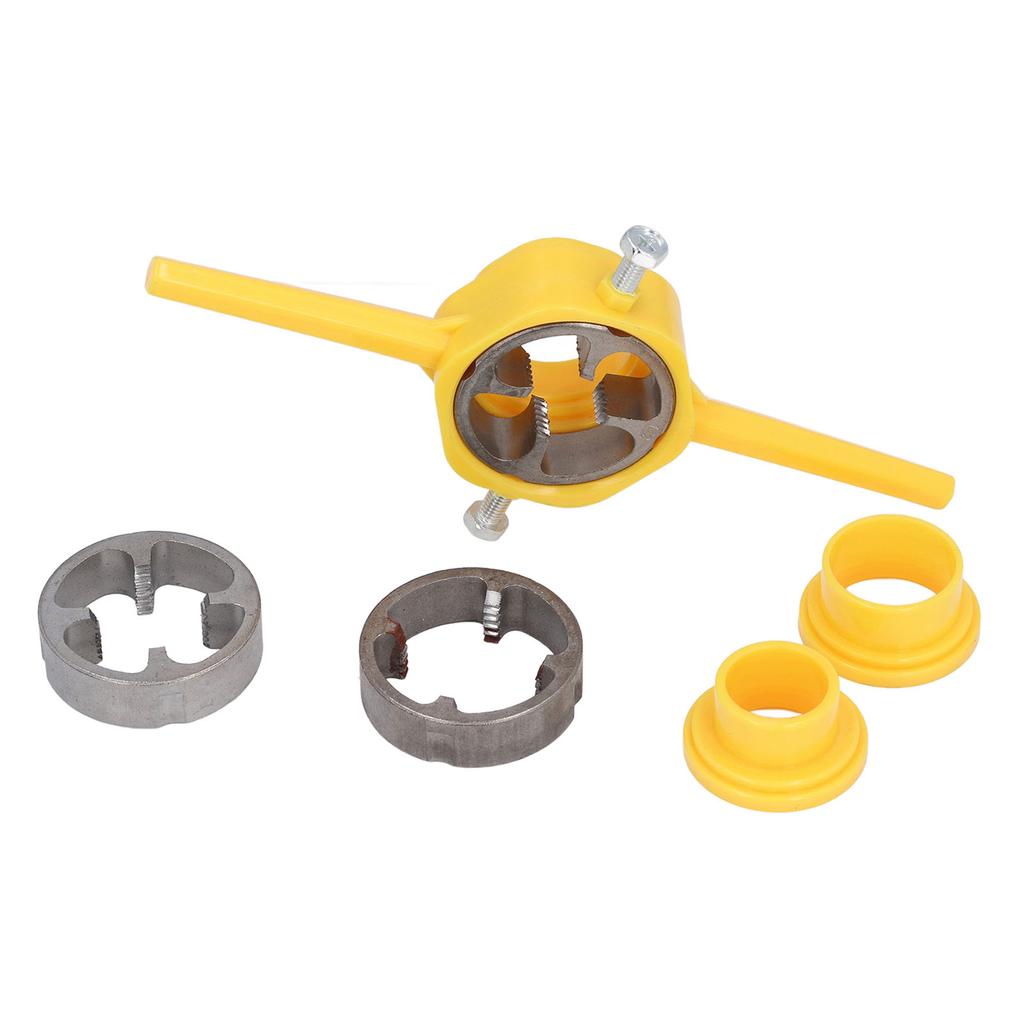 6PCS Set Thread Maker Tool Pipe PVC Threader Plumbing Tool with 1 2in 3 4in 1in NPT Dies