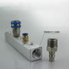 BSP 1/2" In G1/4" Out 2 3 4 5 6 7 8 9 10 Ways 30x30mm Pneumatic Aluminum Manifold Block Splitter
