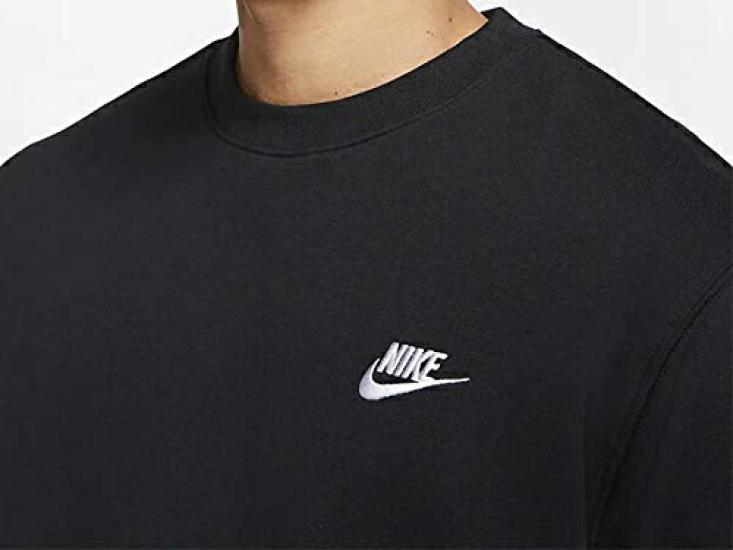 NIKE Club French Terry Crew BV2667 010 S Black/White