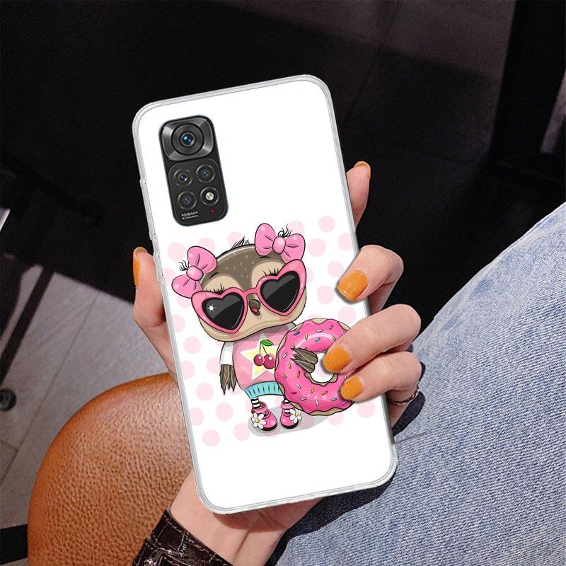 Cute Owl Hearts Lover Phone Case For Xiaomi Redmi Note 15 14 13 12S 12 11 Pro Plus 14S 11S 11E 10 10S 11T 5G Personalized Cover