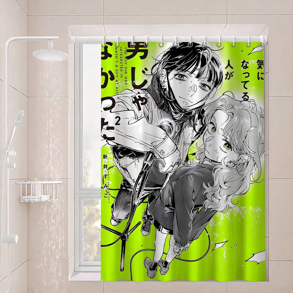 K-Kininatteru Hito Ga Otoko Ja Nakatta Waterproof Fabric Shower Curtain Bathroom Decoration Curtain Home Hawaiian Shower Curtain