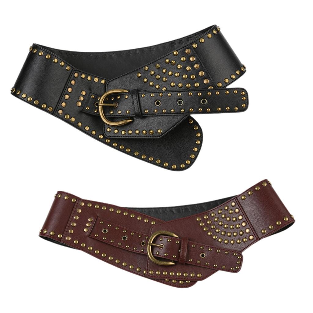 Women Wide Belt Chunky Western Cowgirl Belt Cosplay Belt Wide Waist Belt