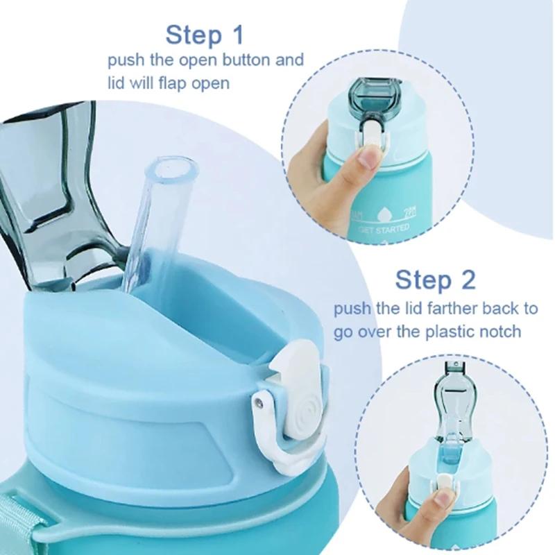 Water Bottle Motivational Sport Water Bottle Leakproof Drinking Bottles Outdoor Travel Gym Fitness Jugs For Kitchen