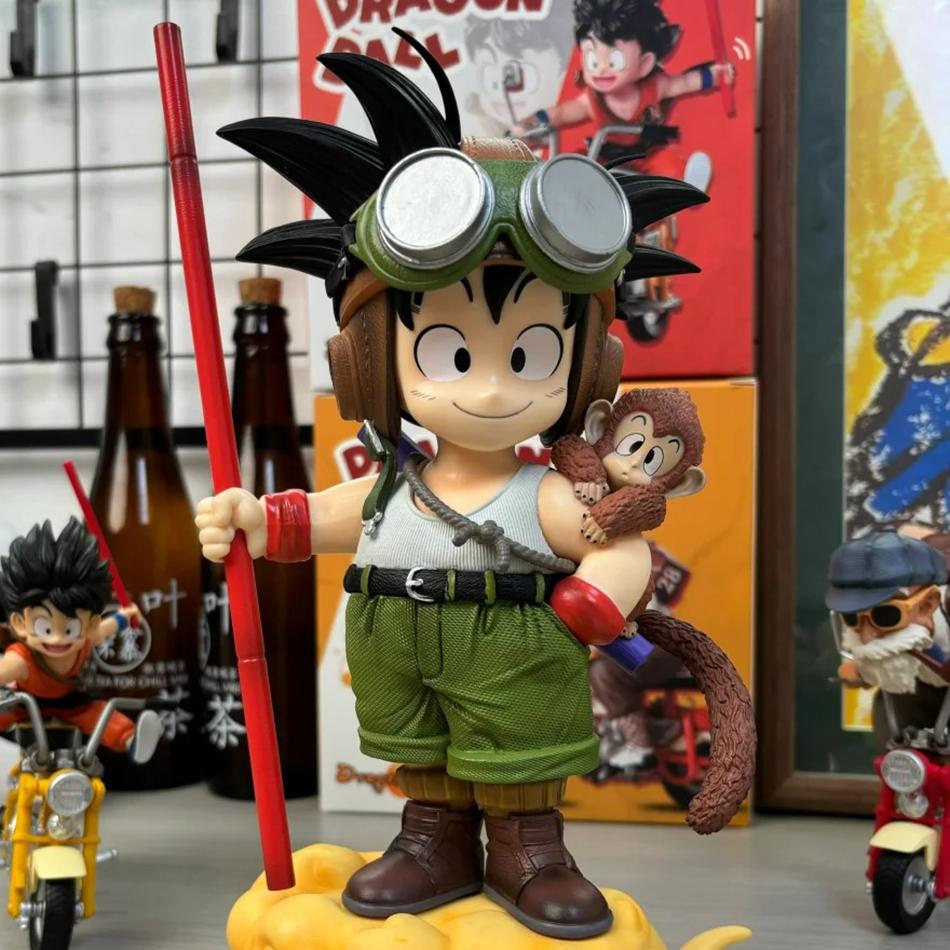 16cm Dragon Ball Anime Son Goku Model With Monkey Kid Goku Action Model Pvc Statue Collection Model Toys Gifts