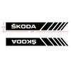 XOWS7 2PCS Car Styling Rearview Mirror Sticker Decoration Badge For Skoda OCTAVIA RS FABIA KAMIQ KAROQ KODIAQ RAPID SCALA SUPERB