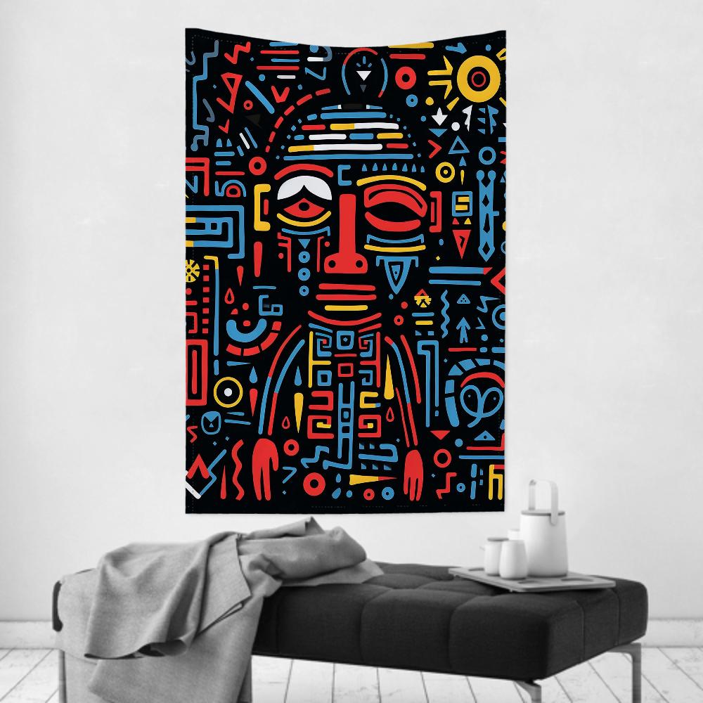 1 Stück Kunst K-Keith H-Haring Wandteppich Raumdekoration Wandtuch Party Hängender Hintergrund Raumdekoration Babyzimmer 80x120