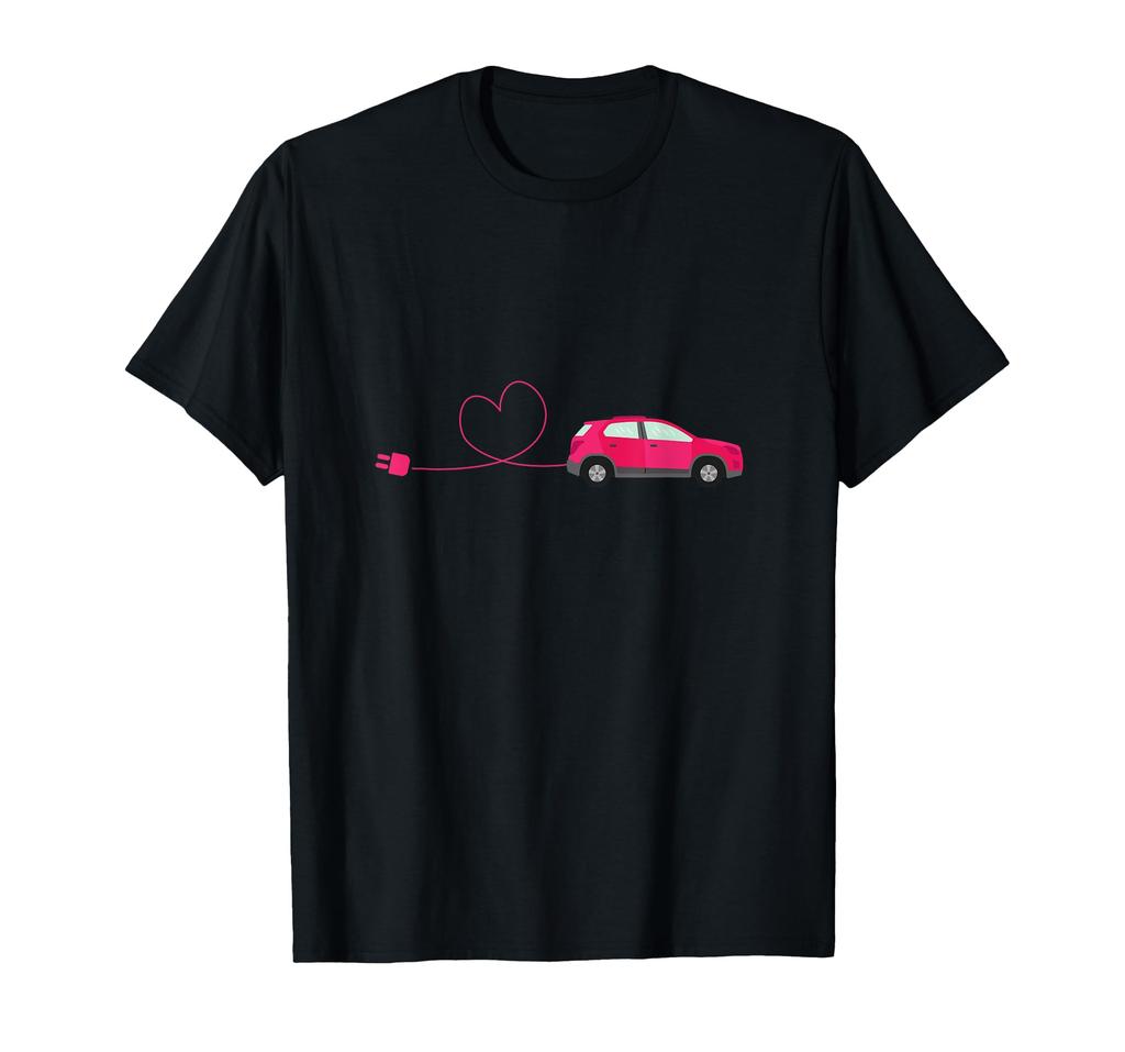 Electric Car, Automobile, Vehicle, Hybrid, E-Car, Heart, Love, Gift, T-Shirt