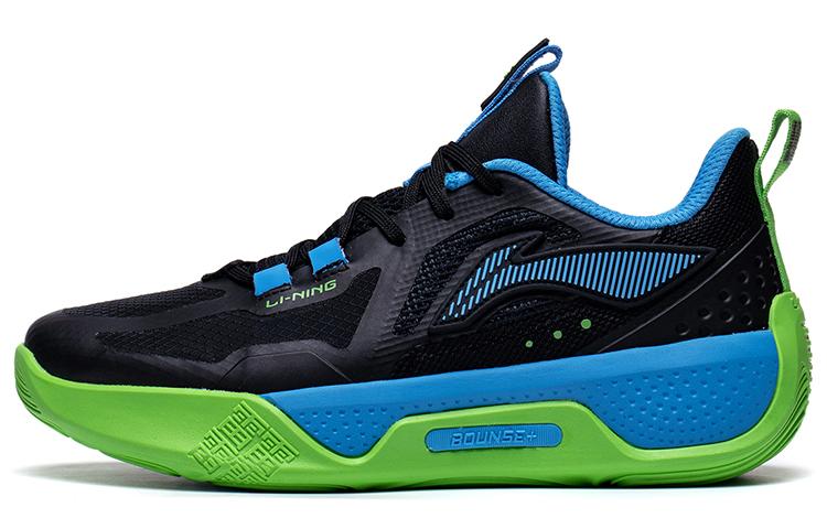 Li Ning YOUNG Sky Shadow Li Ning BOOM Technology Low top Children s Basketball Shoes Green Black Blue Teenagers YKBT054-5 31