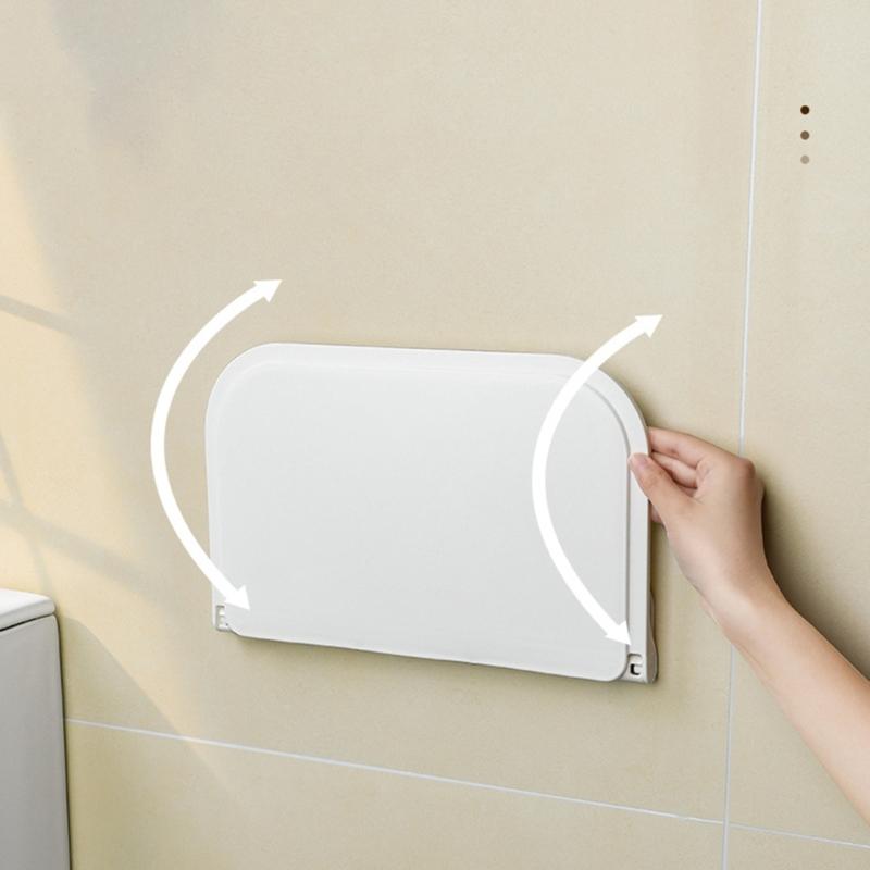 Foldable Plastic Shelf Stick on Wall for Kitchen Bathroom Many Place Extra Storage Needed Wall Mounted Bedside Shelves