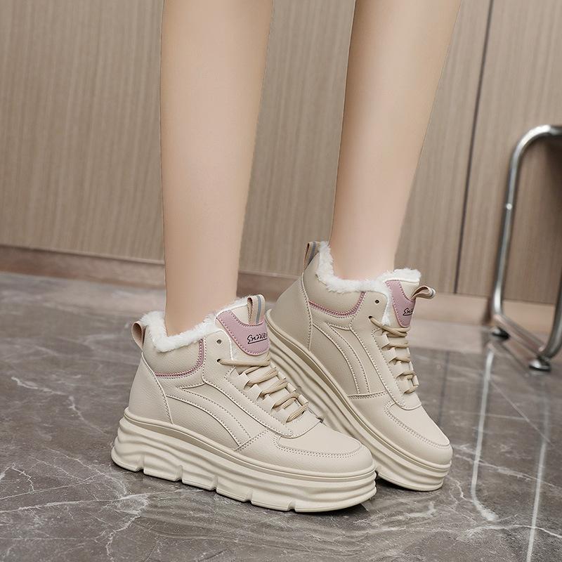 Women's Winter Plush Sports Shoes Short Plush Sneakers Warmth Snow Boots Cotton Shoes Thickened Cotton Shoes Warm Sports Shoes