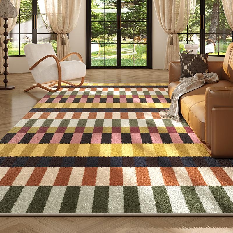American Style Living Room Decoration Retro Carpet Thick Anti-slip Lounge Mat Large Area Rugs for Bedroom Fluffy Plush Study Rug