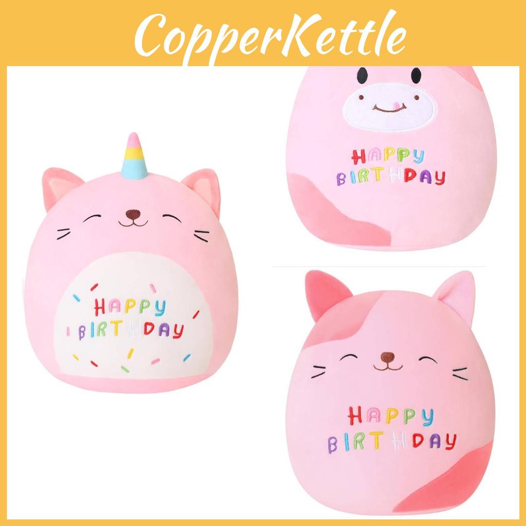 Cat Birthday Squishmallows Cow Unicorn Plush Toy Cute Doll Cartoon Kids Gift
