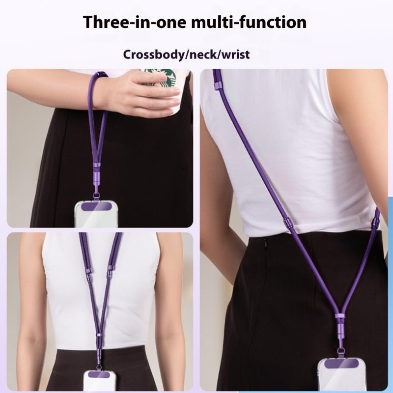 Strong Wristband Multifunction Adjustable Phone Neck Strap with Not Loss Locking Clip Upgrades Strap for Mobile Devices