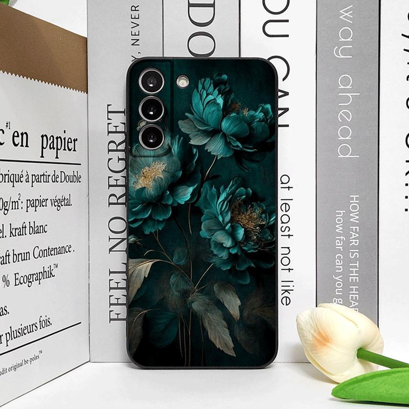 Blumen Pfingstrosen Druck Vintage Blumenmuster Handyhülle für Google Pixel 9A 8A 7A 6A 6 7 PRO 8 9 Pro XL 5G Stoßfest Weiche Hüllen