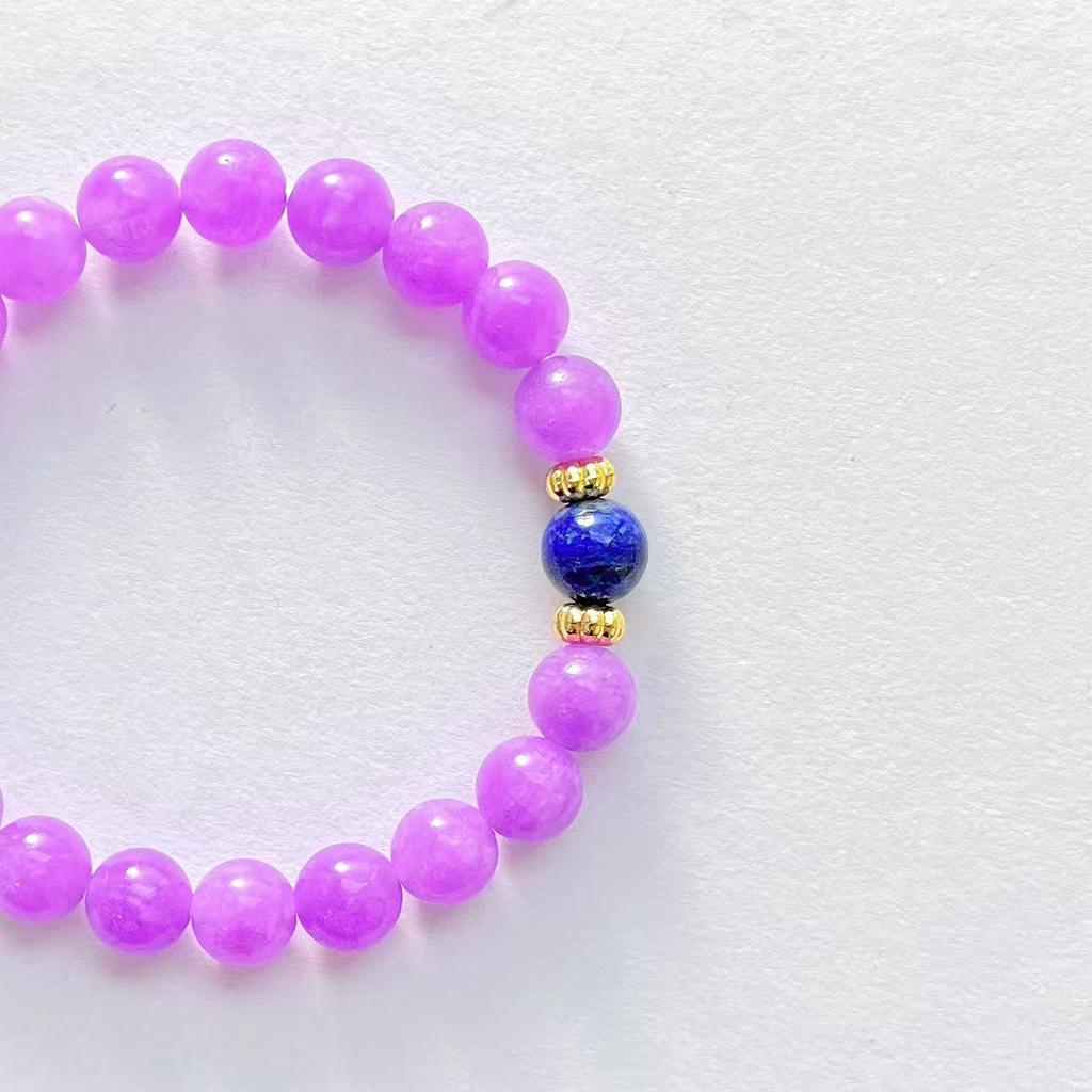 Summer New Product Shujulai Color Quartzite Natural Lapis Lazuli Beaded Bracelet Women'S Niche High-End Bracelet Wholesale