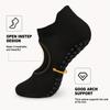 2 Pairs Non-Slip Pilates Socks for Women, Grippy Open-Top Yoga Socks, Breathable Barre Dance Athletic Socks