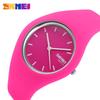 SKMEI 9068 Casual Watch Female Gift Women Watches Man Silicone Strap 3Bar Waterproof Clock Quartz Wristwatches For Lady Fashion