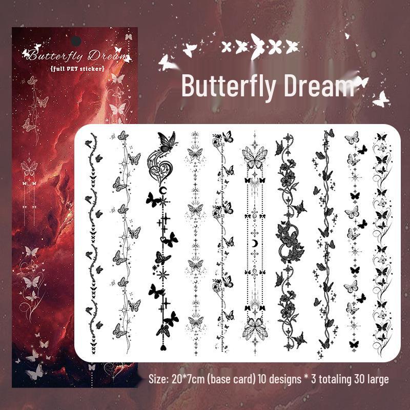 Firefly PET Journal Laser Stickers - Salt Style Guka Border & Collage Decoration