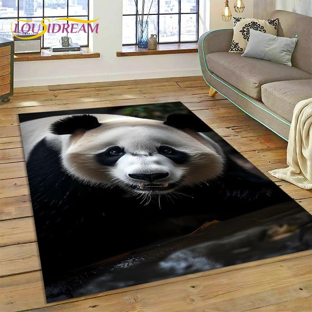 Dream Cute Panda Cartoon Animal Carpet Rug for Home Living Room Bedroom Sofa Doormat Decor,Kids Play Area Rug Non-slip Floor Mat