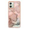 YB IMD Series-16 Style-E For Motorola Moto G54 5G Case Marble Electroplated Design 2.0mm TPU Cover