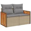 VidaXL Salon de Jardin avec Coussins 4 pcs, Canapés de Terrasse, Ensemble de Meubles de Patio, Mobilier d'Extérieur, Beige 3227613