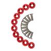 10 Set Car Engine Bay Dress Up Kits M6 Bonnet  s Red Washers Modification Maintenance
