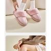 Smile Pop Winter Fur Cotton Slippers For Women Soft Comfort Fuzzy Bedroom Slides Faux Fur Warm Plush Shoes Fluffy House Slippers