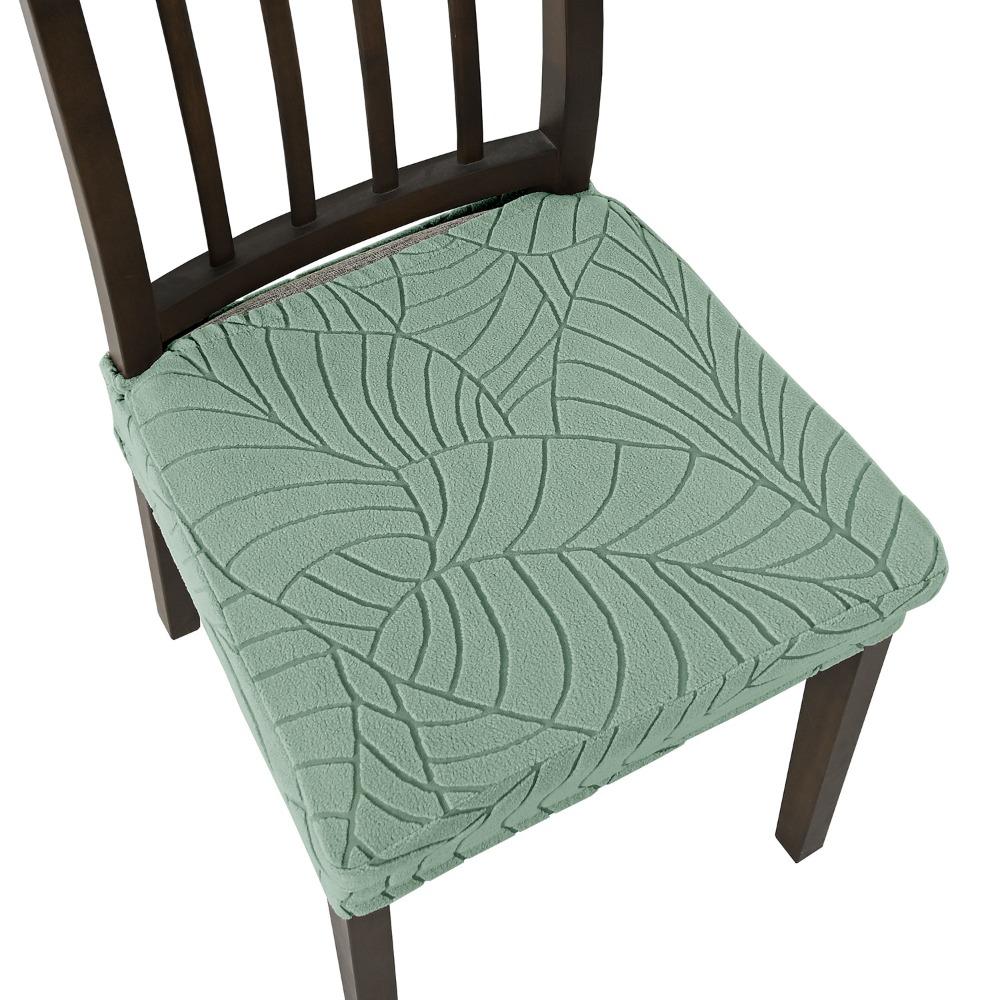 

Solid Color Chair Seat Cover Washable Anti-dust Anti-dirty Chair Slipcover Easy Install Anti-slip Elastic Seat Protectors зелёный