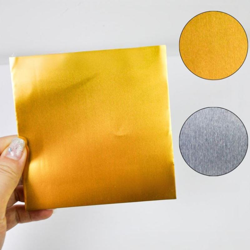 70 mm tjock Guld Folie Konst Relief DIY Jul Guld Silver Dekorativt Hänge Kombination Tenn Folie Papper Hantverk Syverktyg Set