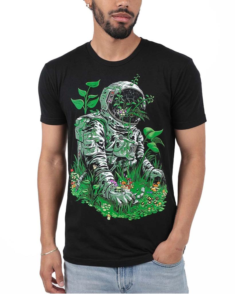 INTO THE AM Graphic Tees for Men S - 4XL Premium Short Sleeve Colorful T-Shirts Trippy Astronaut Designs High Quality 50988