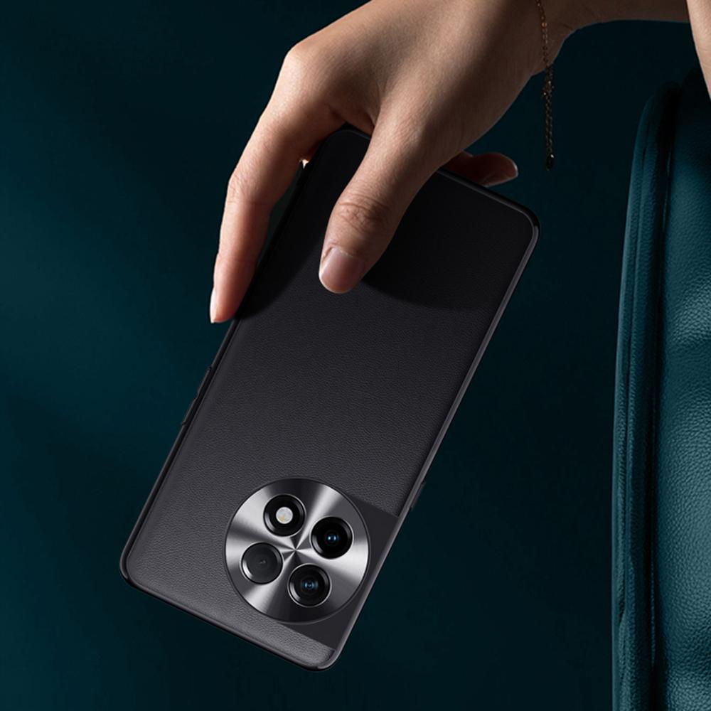 For OnePlus 11 5G PU Leather Coated TPU+PC Non-Slip Case Metal Lens Design Protective Phone Cover