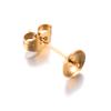 Wholesale 50pcs/lot Stainless Steel Blank Post Earring Studs Pins Base 3/4/5/6mm Ear For Half Hole Pearl Bead DIY Jewelry