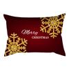 New Christmas Waist Pillow Case Long Pillow Pillow Golden Snowflake Home Cushion Cover